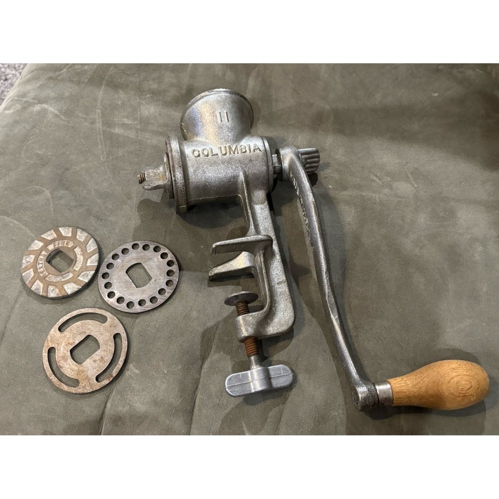 Columbia 11 Meat Grinder & Blades Food Processor Made in USA